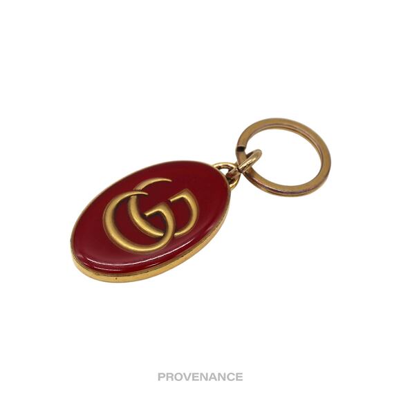 🔴 Gucci GG Marmont Keychain - Aged Gold Red - Picture 4 of 8